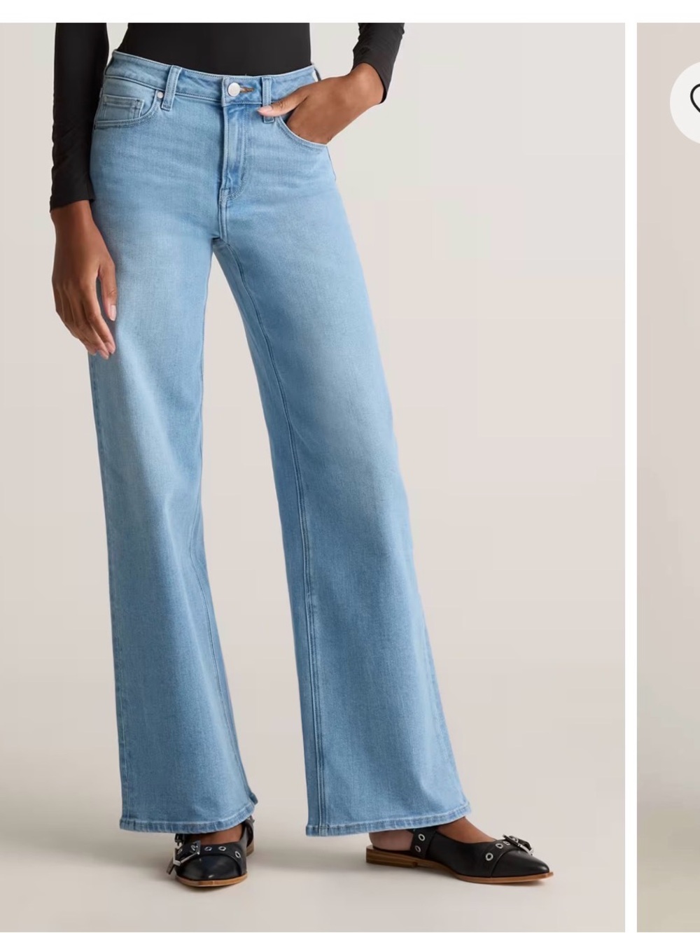 Quince Bella Stretch Wide-Leg Jeans